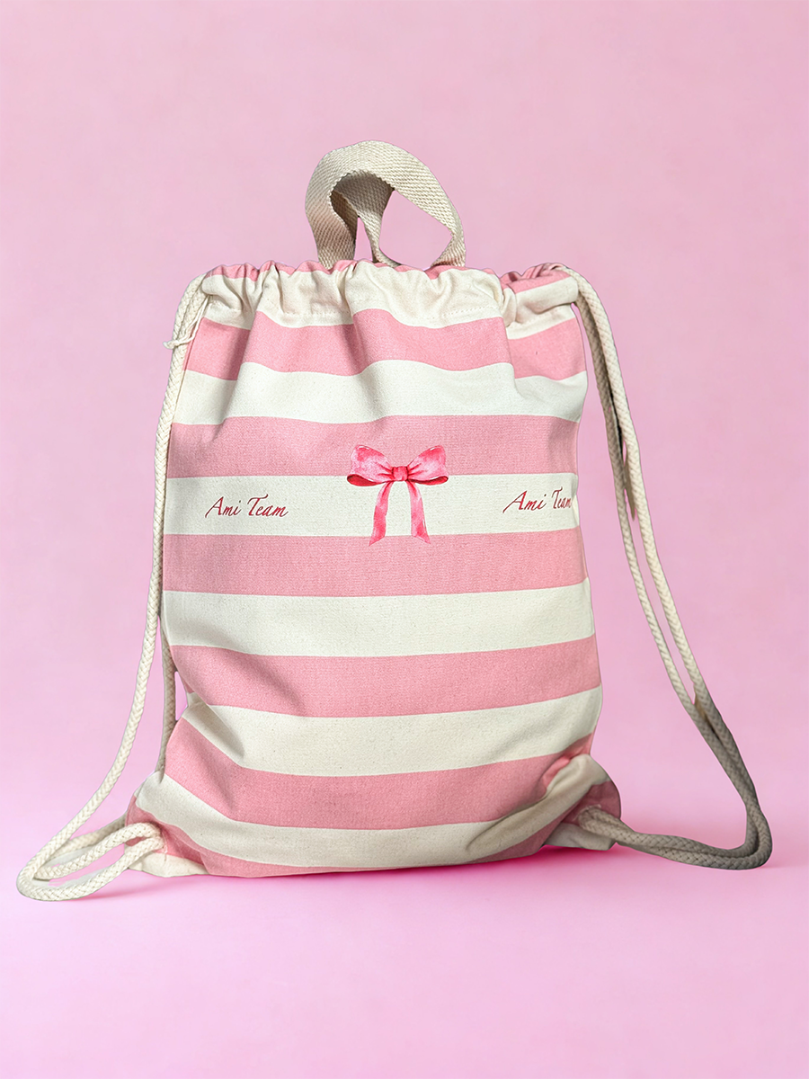 Workoplecak w paski, razem z kosmetyczką AMI TEAM ®